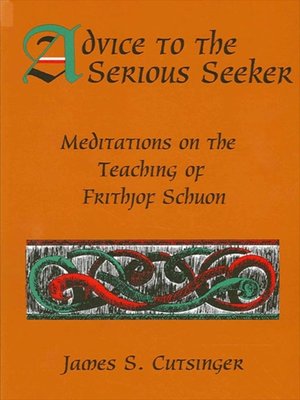 cover image of Advice to the Serious Seeker